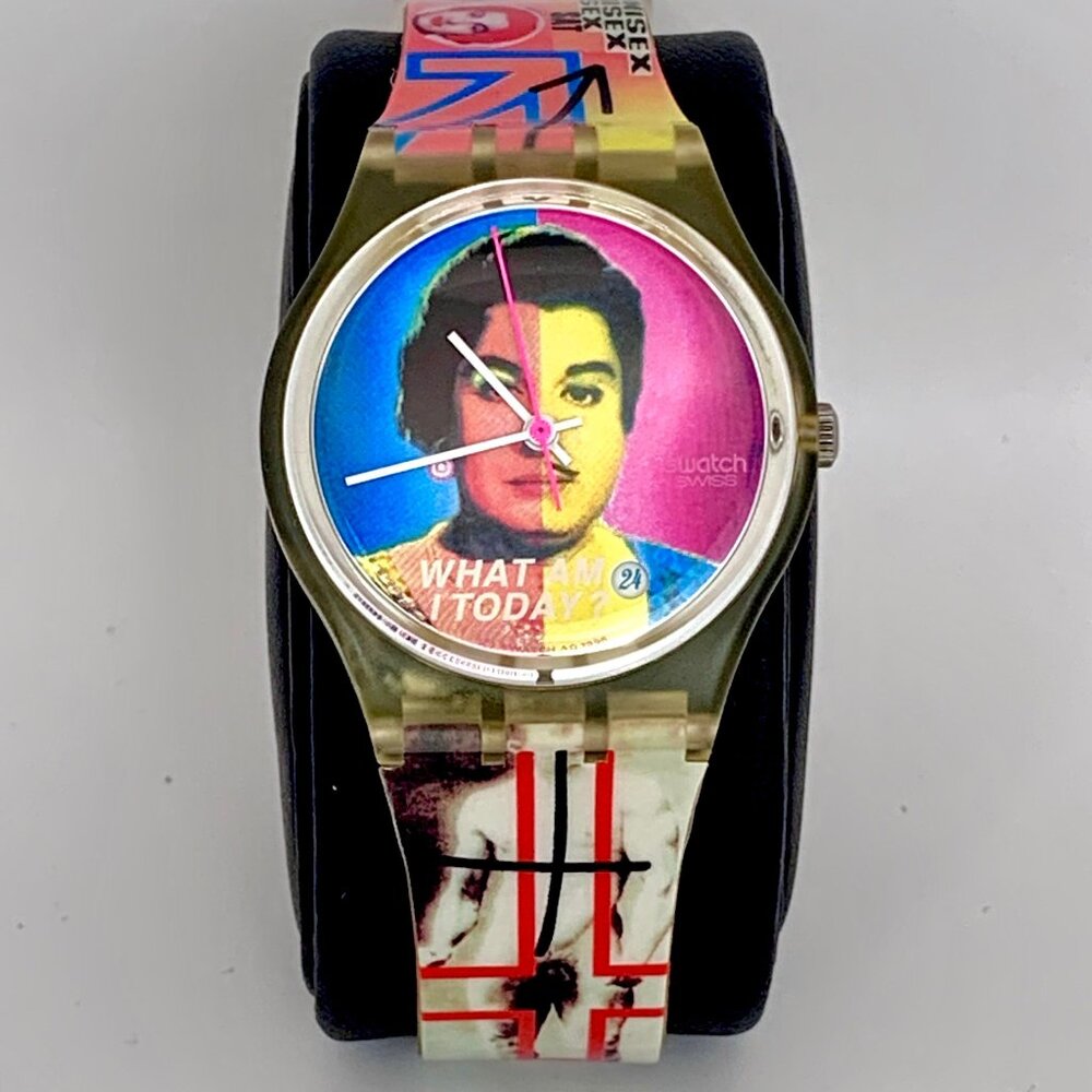 Designer Swatch Vibrant Pop Art "What I Am Today" Watch #1144 2002